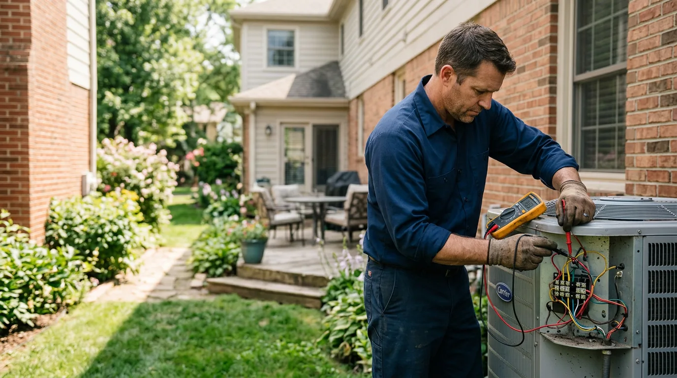 HVAC technician working near Bellport, NY